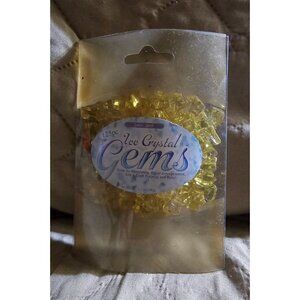 Pack Of 125 Gold Ice Crystal Gems New For Crafts